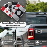 Canada Flag Vinyl Decal, Carbon Fiber