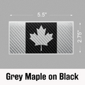 Canada Flag Vinyl Decal, Carbon Fiber