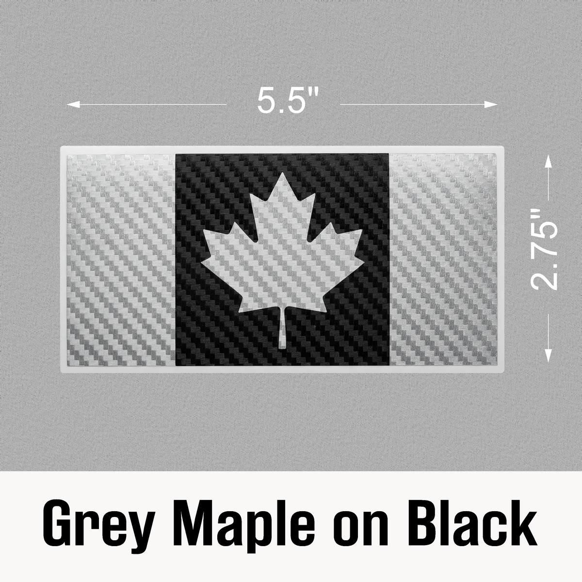 Canada Flag Vinyl Decal, Carbon Fiber