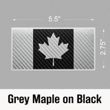 Canada Flag Vinyl Decal, Carbon Fiber