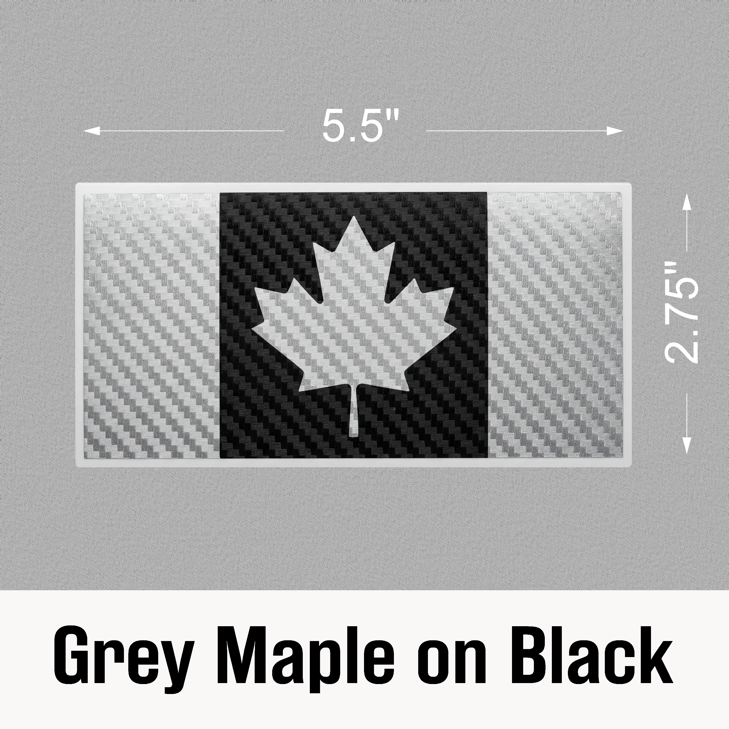 Canada Flag Vinyl Decal, Carbon Fiber