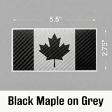 Canada Flag Vinyl Decal, Carbon Fiber