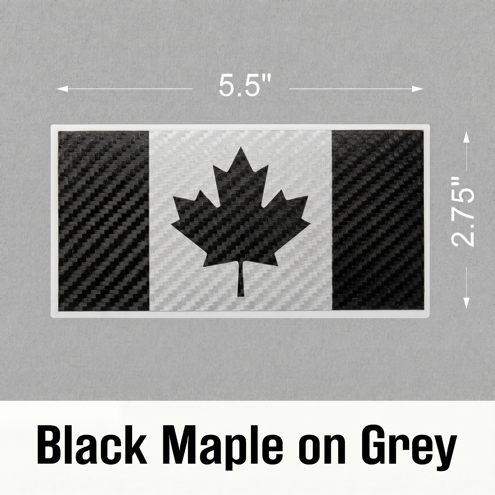 Canada Flag Vinyl Decal, Carbon Fiber