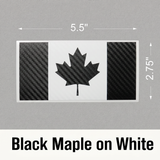 Canada Flag Vinyl Decal, Carbon Fiber