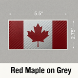 Canada Flag Vinyl Decal, Carbon Fiber