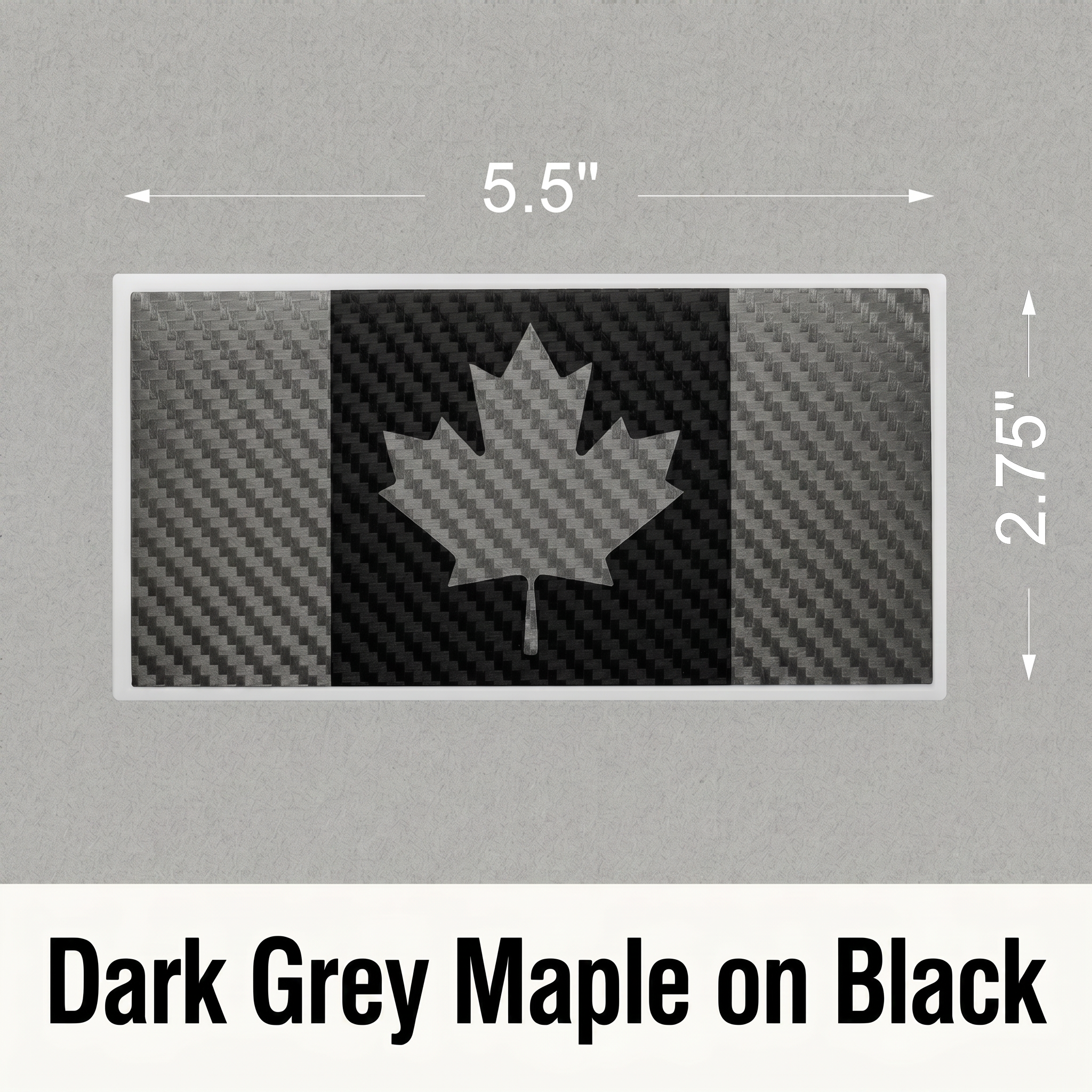 Canada Flag Vinyl Decal, Carbon Fiber