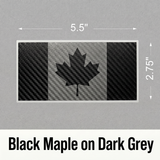 Canada Flag Vinyl Decal, Carbon Fiber