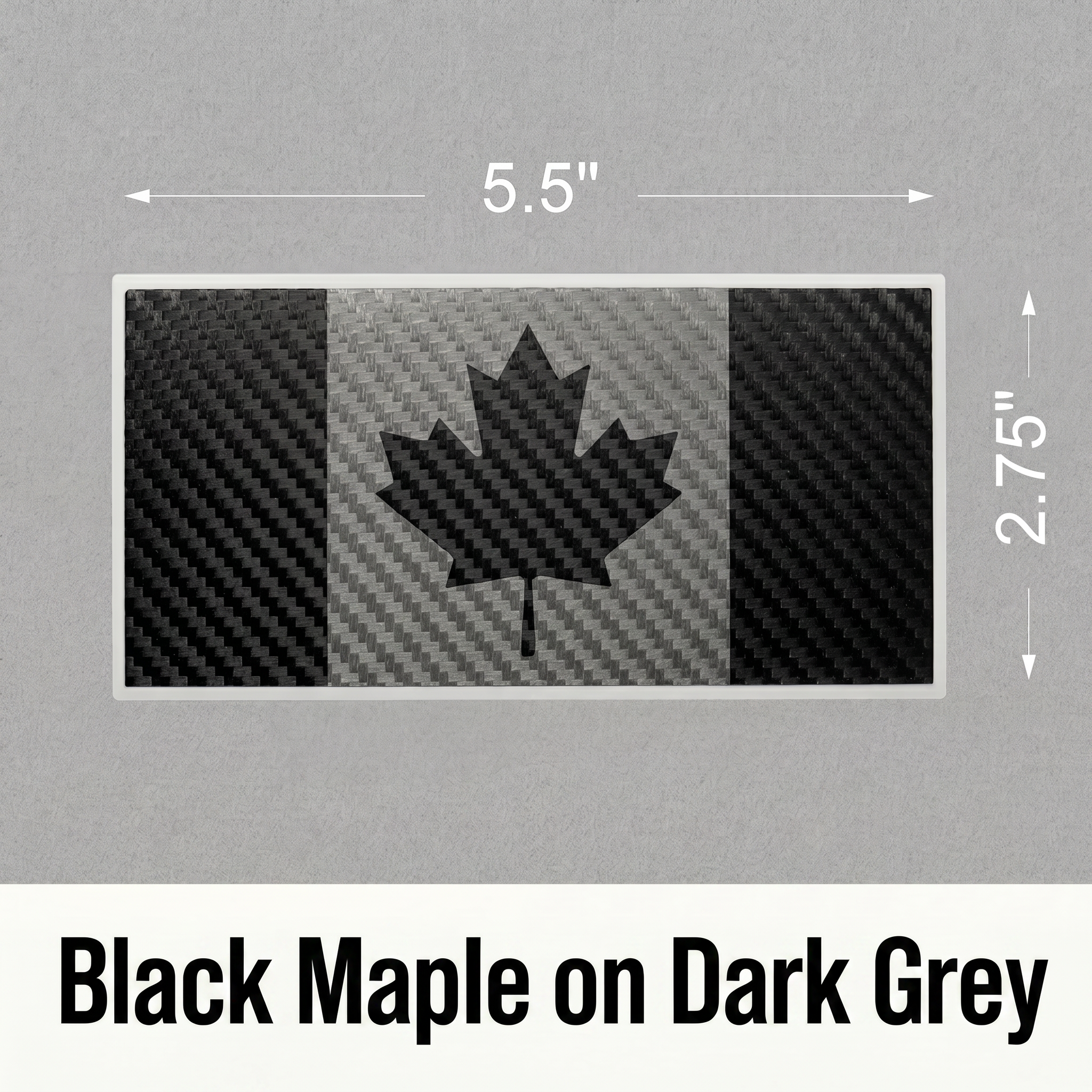 Canada Flag Vinyl Decal, Carbon Fiber