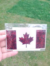 Canada Flag Forged Carbon Decal – Red or Blue Vinyl Sticker