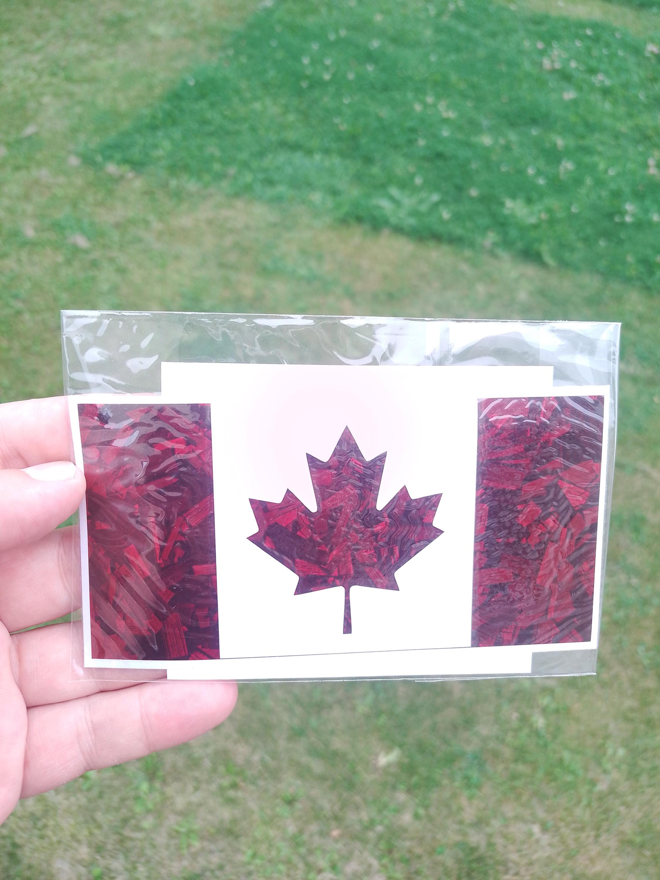 Canada Flag Forged Carbon Decal – Red or Blue Vinyl Sticker
