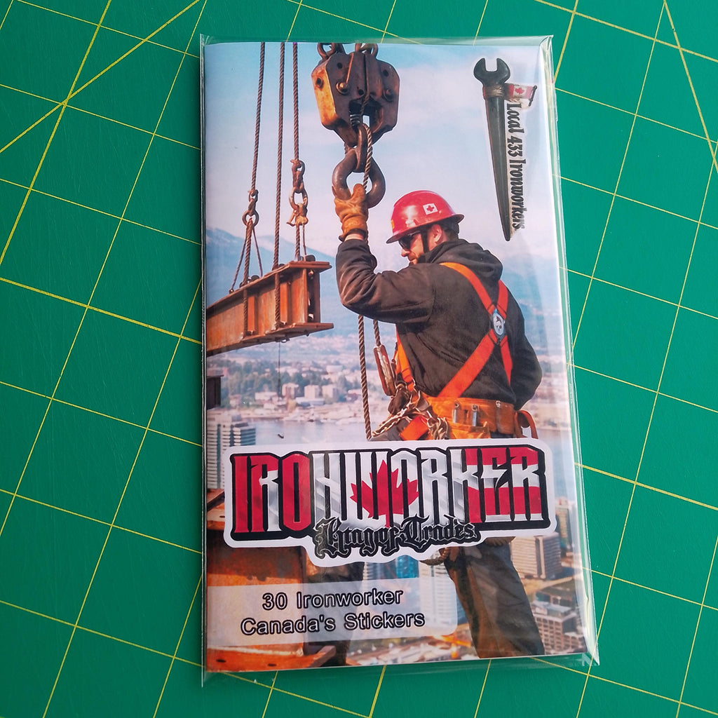 Canadian Ironworker Sticker Pack – 30+ Waterproof Vinyl Stickers
