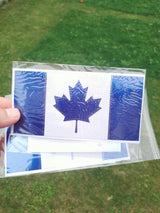 Canada Flag Forged Carbon Decal – Red or Blue Vinyl Sticker