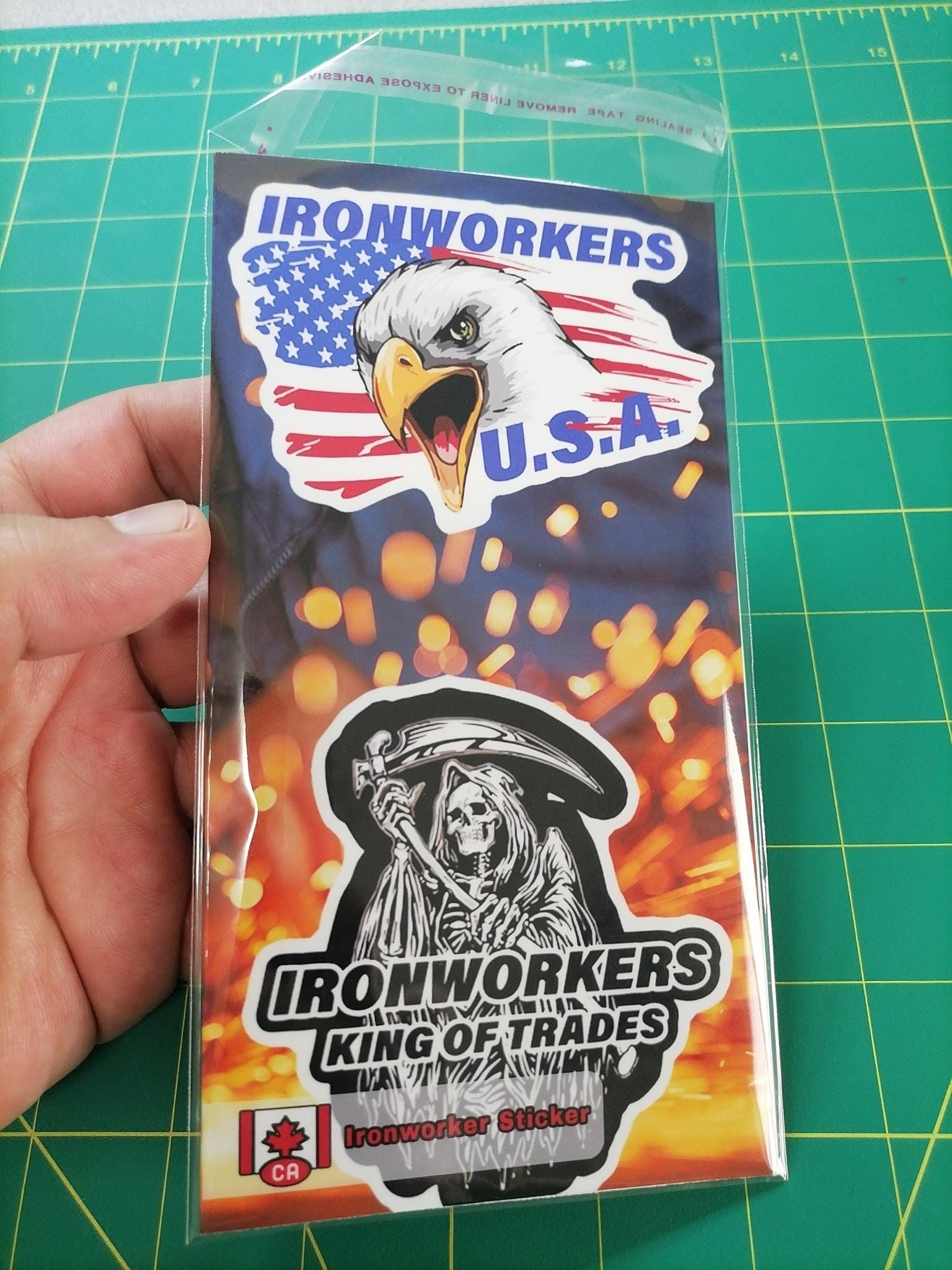 American Ironworker Sticker Pack – 20+ Waterproof Vinyl Stickers