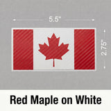 Canada Flag Carbon Fiber Decal – 7 Color Options