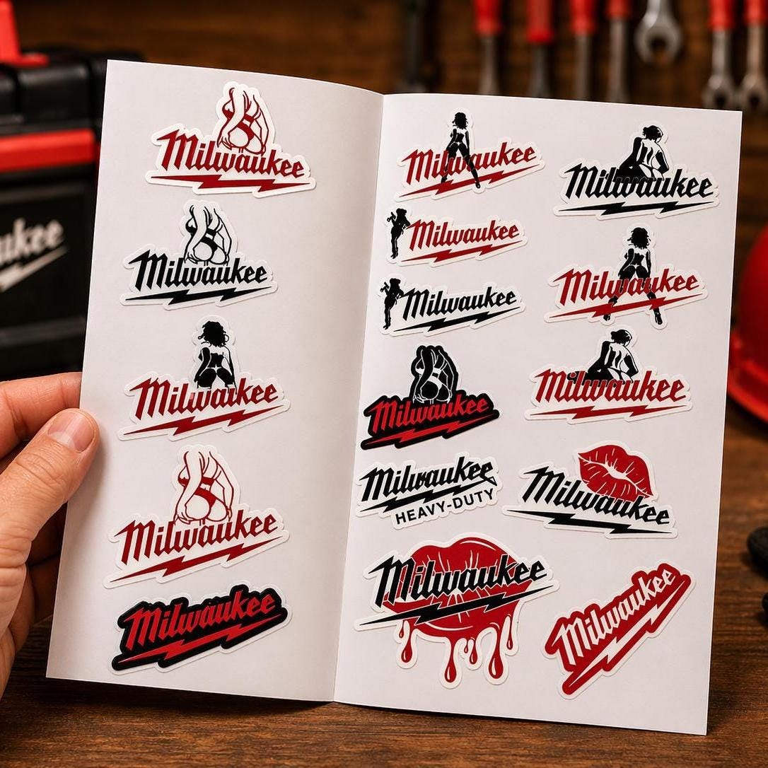 Heavy-Duty Tool Sticker Pack – 30+ Waterproof Vinyl Stickers