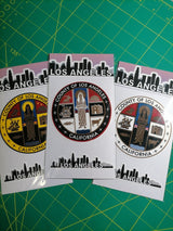 Los Angeles County Seal Sticker Set – 2 Waterproof Vinyl Decals