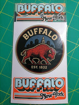 Buffalo New York Sticker Set – 2 Waterproof Retro Vinyl Decals