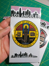 Los Angeles County Seal Sticker Set – 2 Waterproof Vinyl Decals