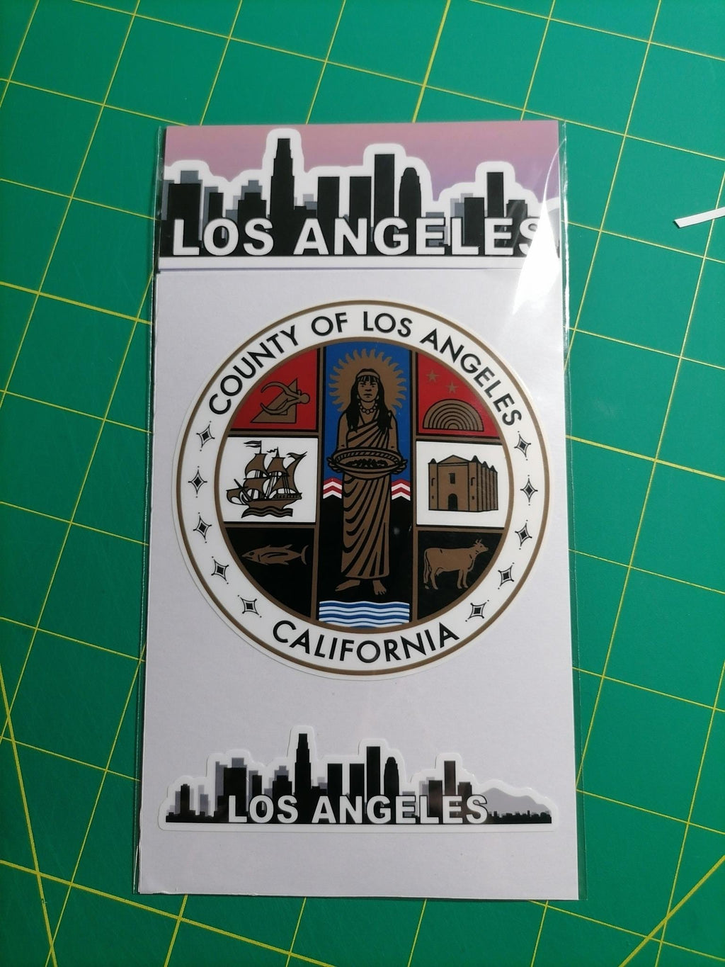 Los Angeles County Seal Sticker Set – 2 Waterproof Vinyl Decals