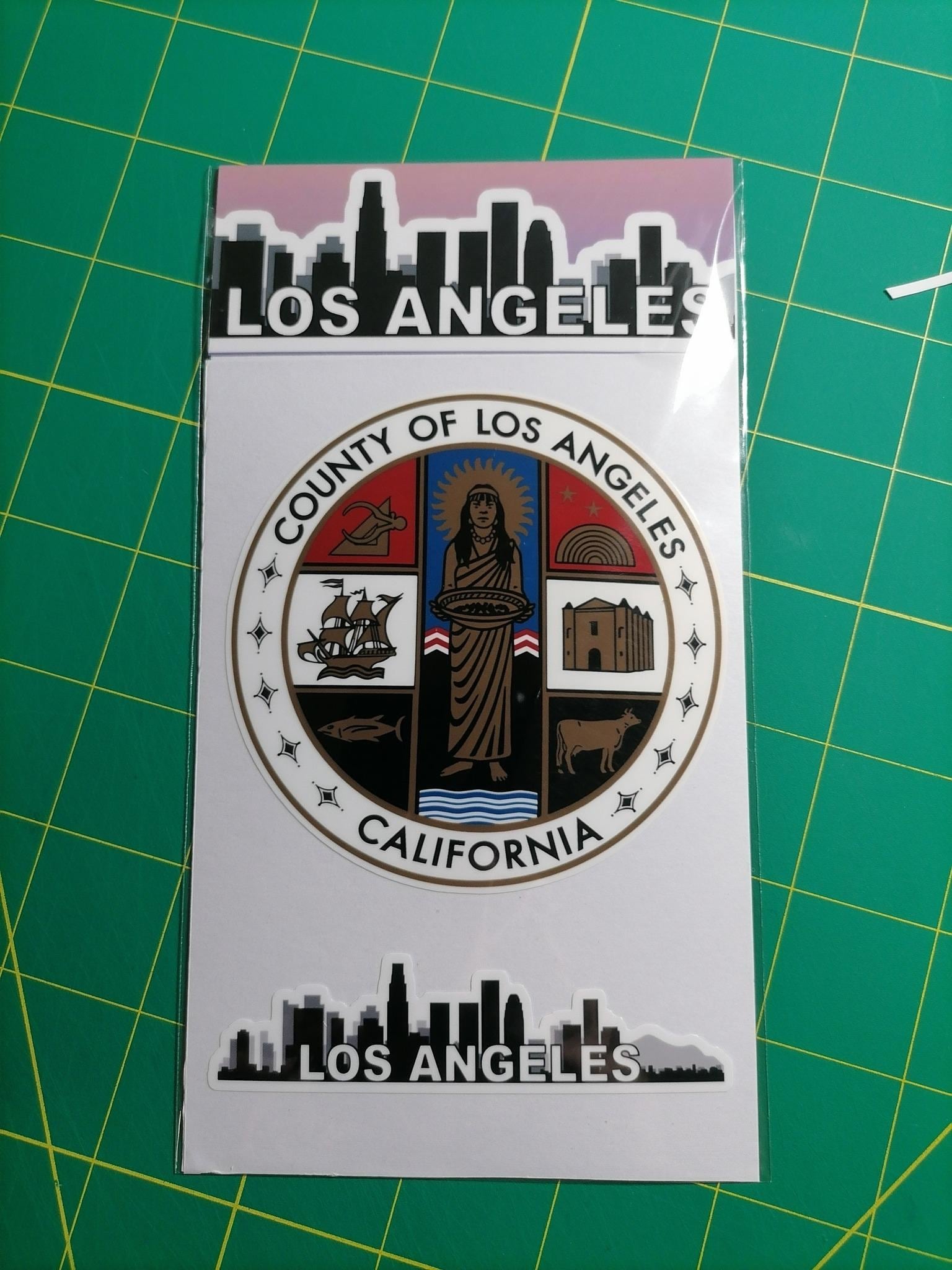Los Angeles County Seal Sticker Set – 2 Waterproof Vinyl Decals