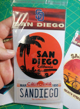 San Diego Vinyl Sticker – 4 Beach and Surf Designs