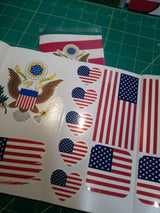 USA Flag Sticker Pack – 30 Waterproof American Vinyl Stickers