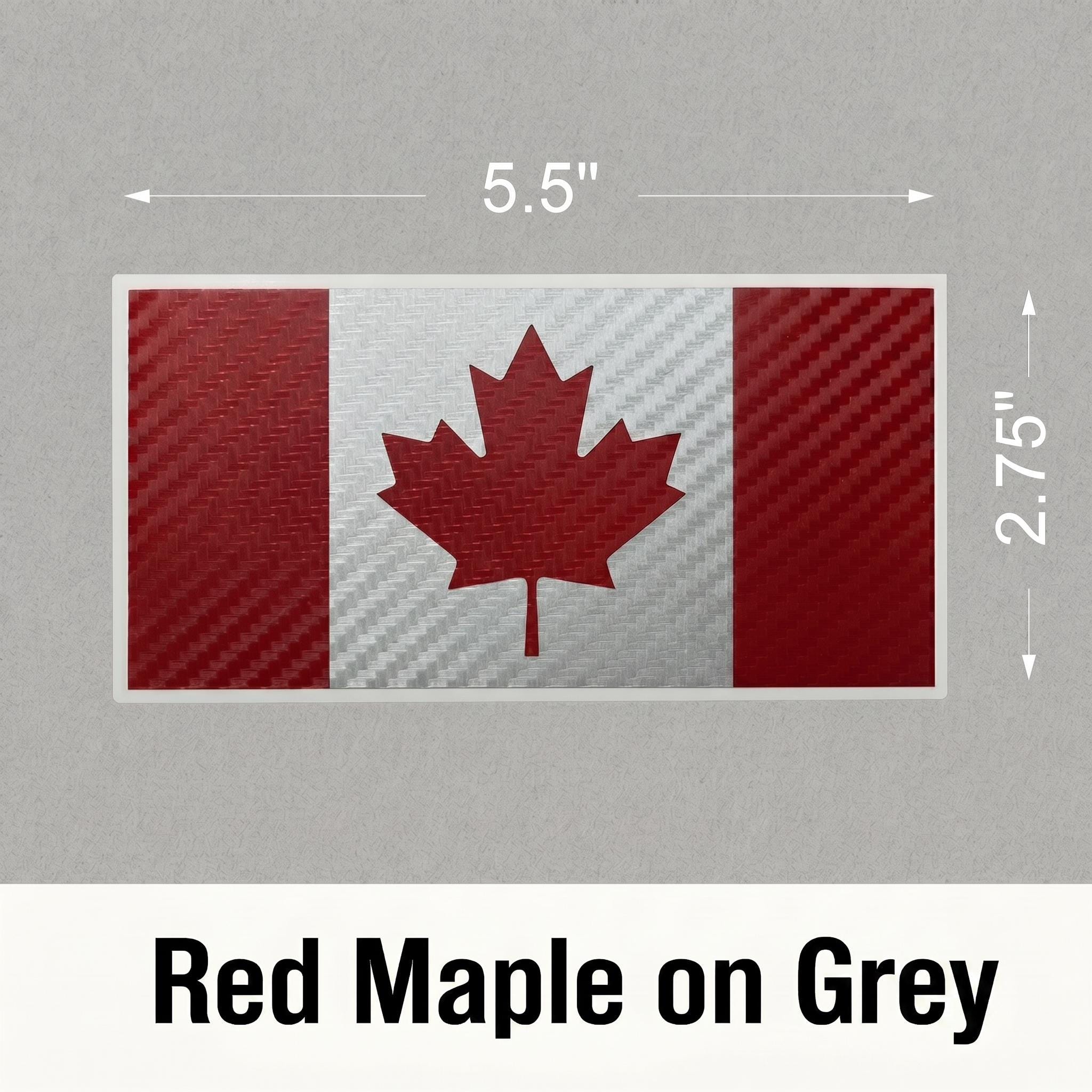 Canada Flag Carbon Fiber Decal – 7 Color Options