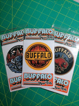 Buffalo New York Sticker Set – 2 Waterproof Retro Vinyl Decals