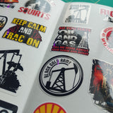 Oilfield Worker Sticker Pack – 30+ Waterproof Vinyl Stickers