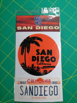 San Diego Vinyl Sticker – 4 Beach and Surf Designs