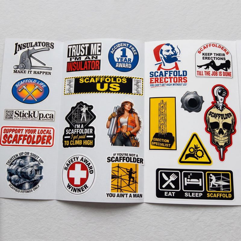 Scaffolder Sticker Pack – 30+ Waterproof Vinyl Stickers