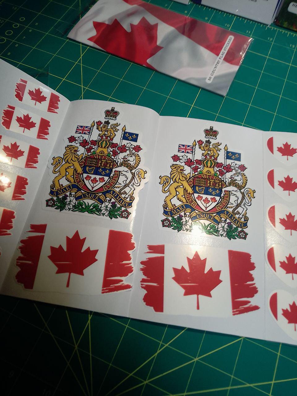 Canada Flag Sticker Pack – 30 Waterproof Vinyl Stickers