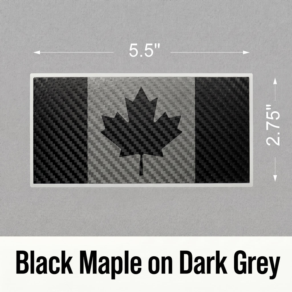 Canada Flag Carbon Fiber Decal – 7 Color Options