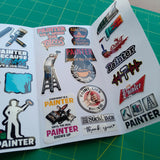 Funny Painter Sticker Pack – 20+ Waterproof Vinyl Tool Stickers