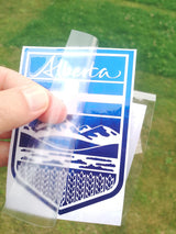 Alberta Crest Decal – Forged Carbon Fiber Vinyl Sticker
