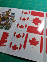 Canada Flag Sticker Pack – 30 Waterproof Vinyl Stickers