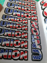 Union Hard Hat Sticker Pack – 24 Waterproof Vinyl Stickers
