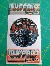Buffalo New York Sticker Set – 2 Waterproof Retro Vinyl Decals