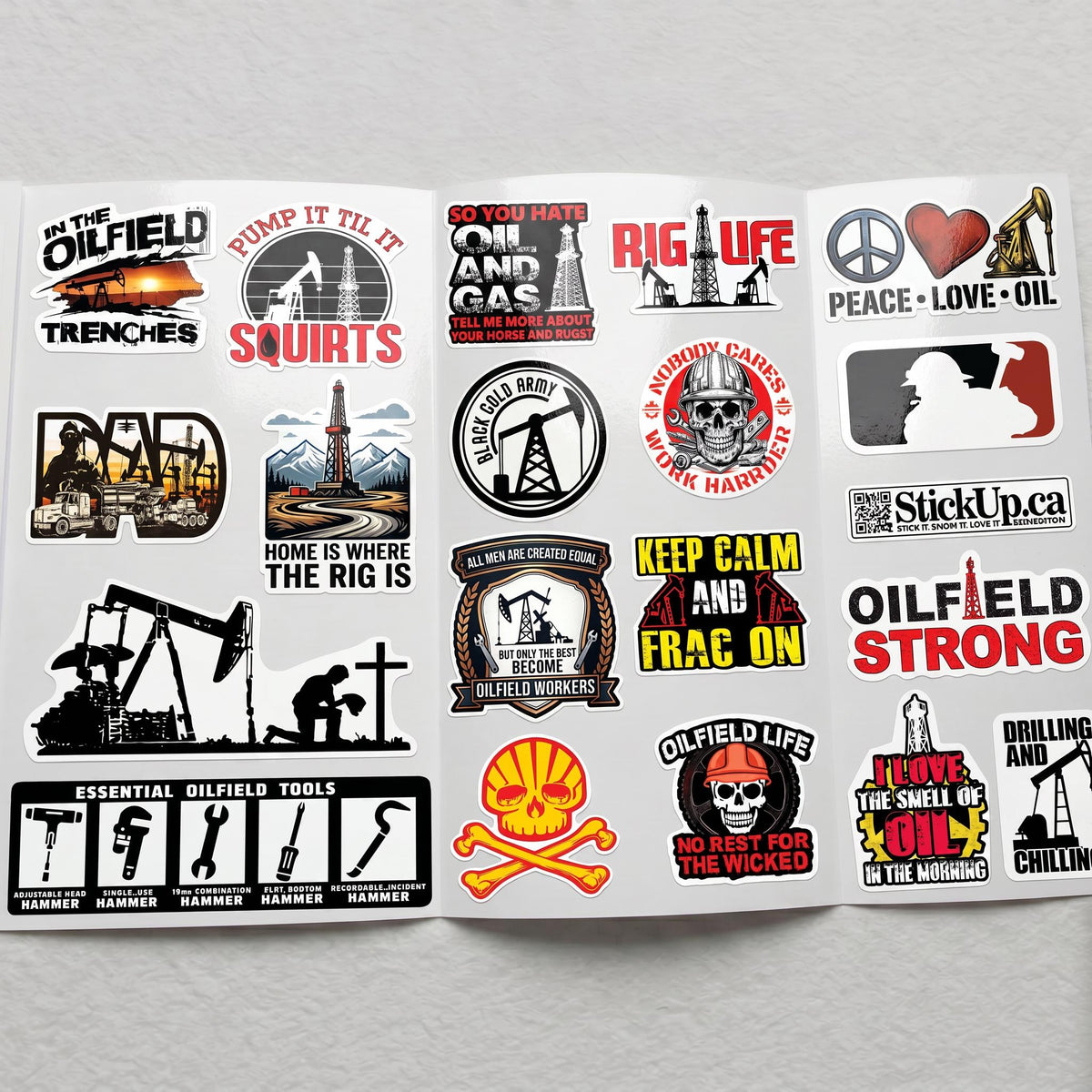 Oilfield Worker Sticker Pack – 30 Waterproof Vinyl Stickers
