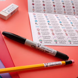 Personalized School Name Labels – Waterproof Vinyl Stickers