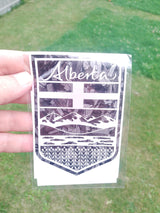 Alberta Crest Decal – Forged Carbon Fiber Vinyl Sticker