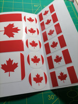 Canada Flag Sticker Pack – 30 Waterproof Vinyl Stickers