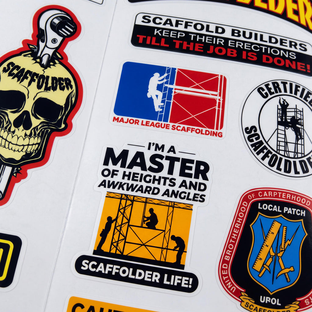 Scaffolder Sticker Pack – 30+ Waterproof Vinyl Stickers