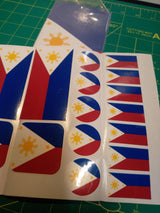 Philippines Flag Sticker Pack – 30 Waterproof Vinyl Stickers