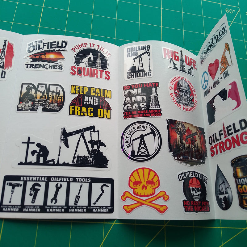 Oilfield Worker Sticker Pack – 30+ Waterproof Vinyl Stickers