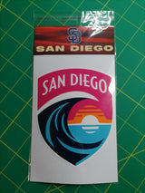 San Diego Vinyl Sticker – 4 Beach and Surf Designs