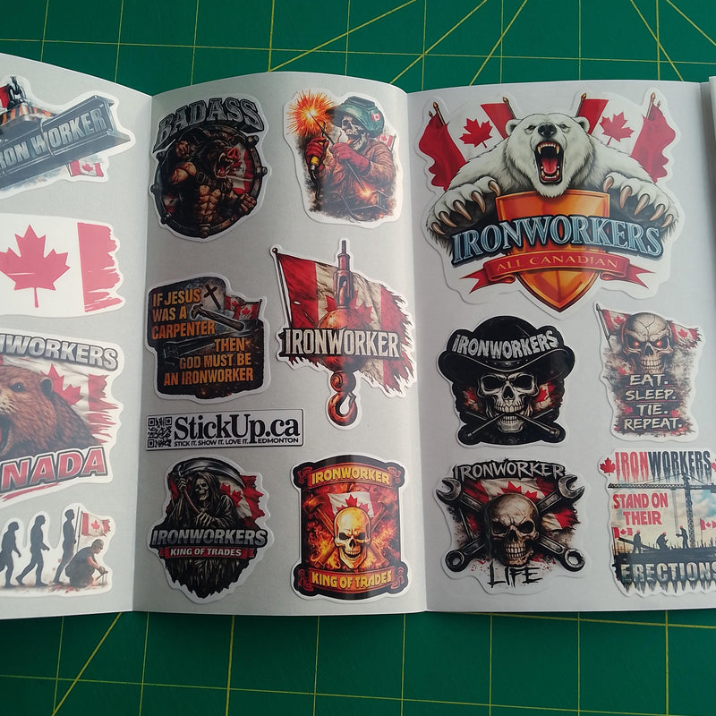 Canadian Ironworker Sticker Pack – 30+ Waterproof Vinyl Stickers
