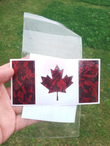 Canada Flag Forged Carbon Decal – Red or Blue Vinyl Sticker