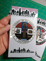 Los Angeles County Seal Sticker Set – 2 Waterproof Vinyl Decals