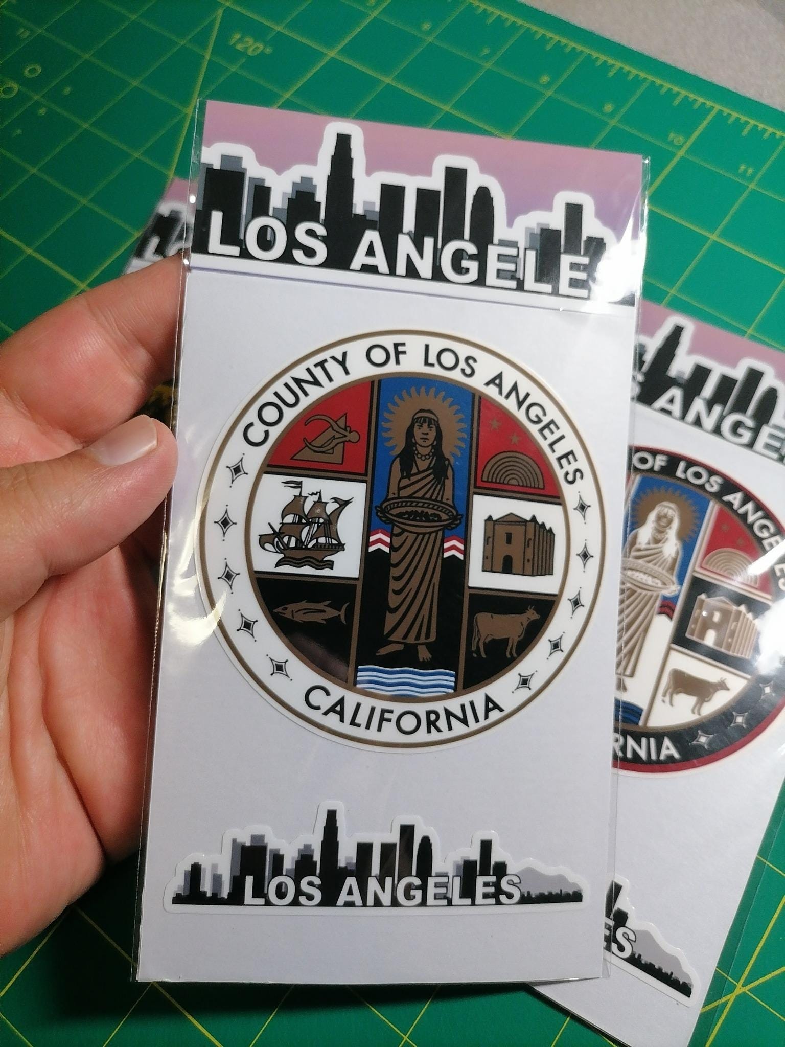 Los Angeles County Seal Sticker Set – 2 Waterproof Vinyl Decals